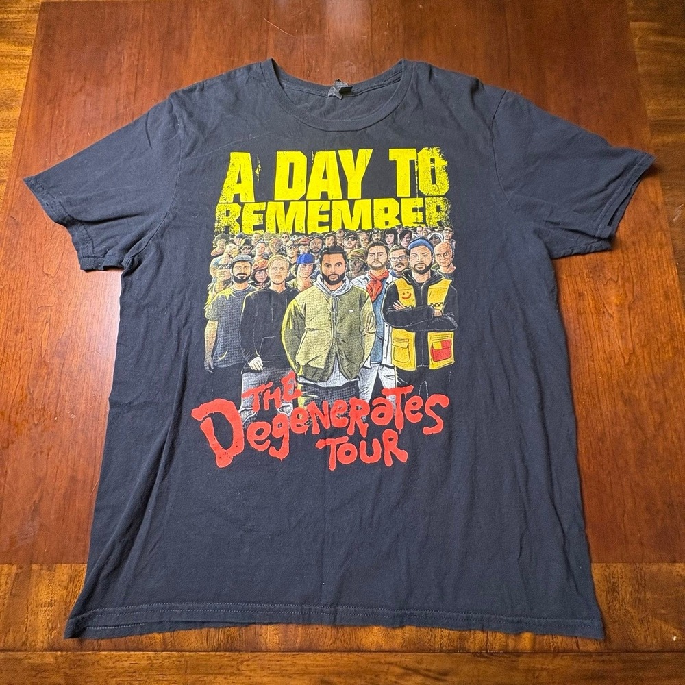 A Day To Remember The Degenerates Tour 2019 Black Band Tee Anvil L 22x27